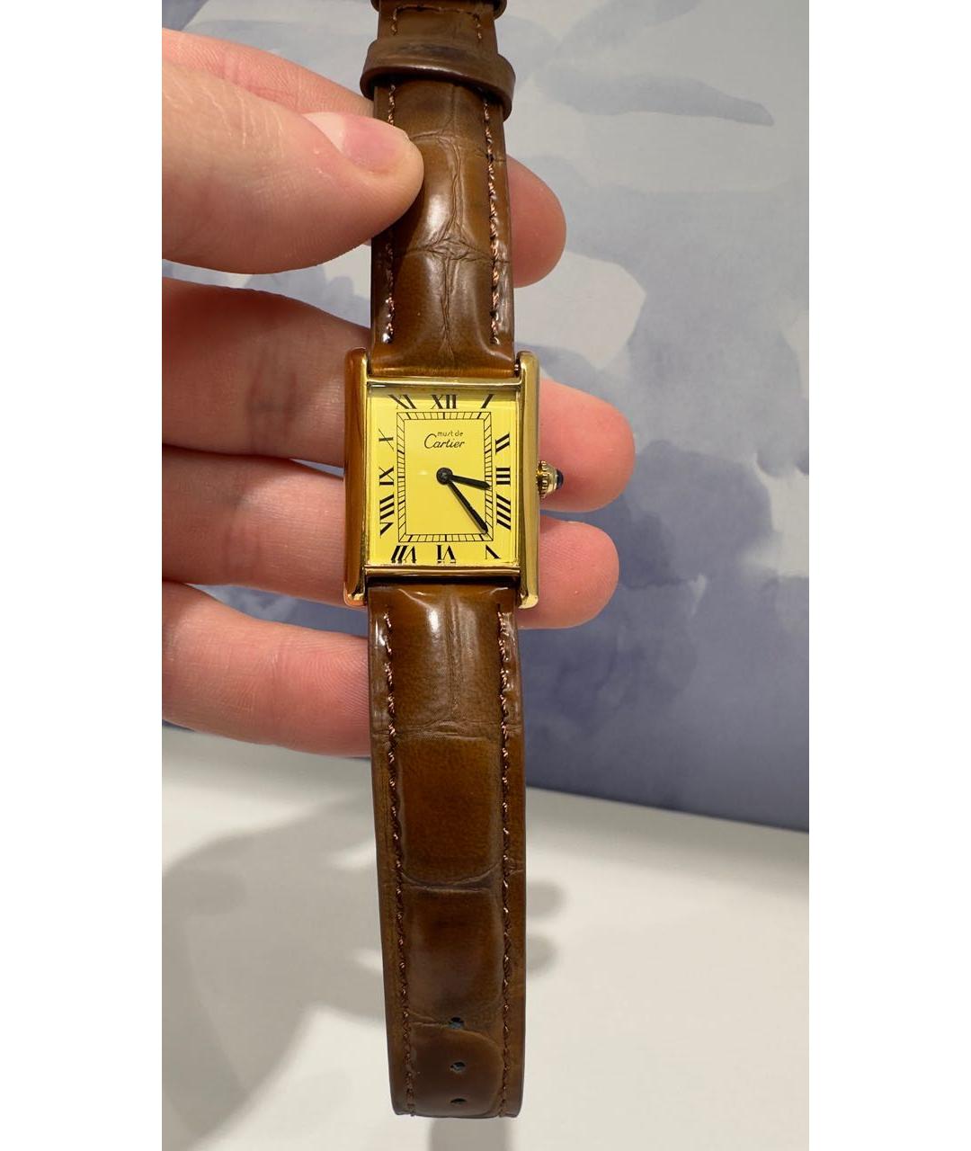 CARTIER Золотые позолоченные часы, фото 5