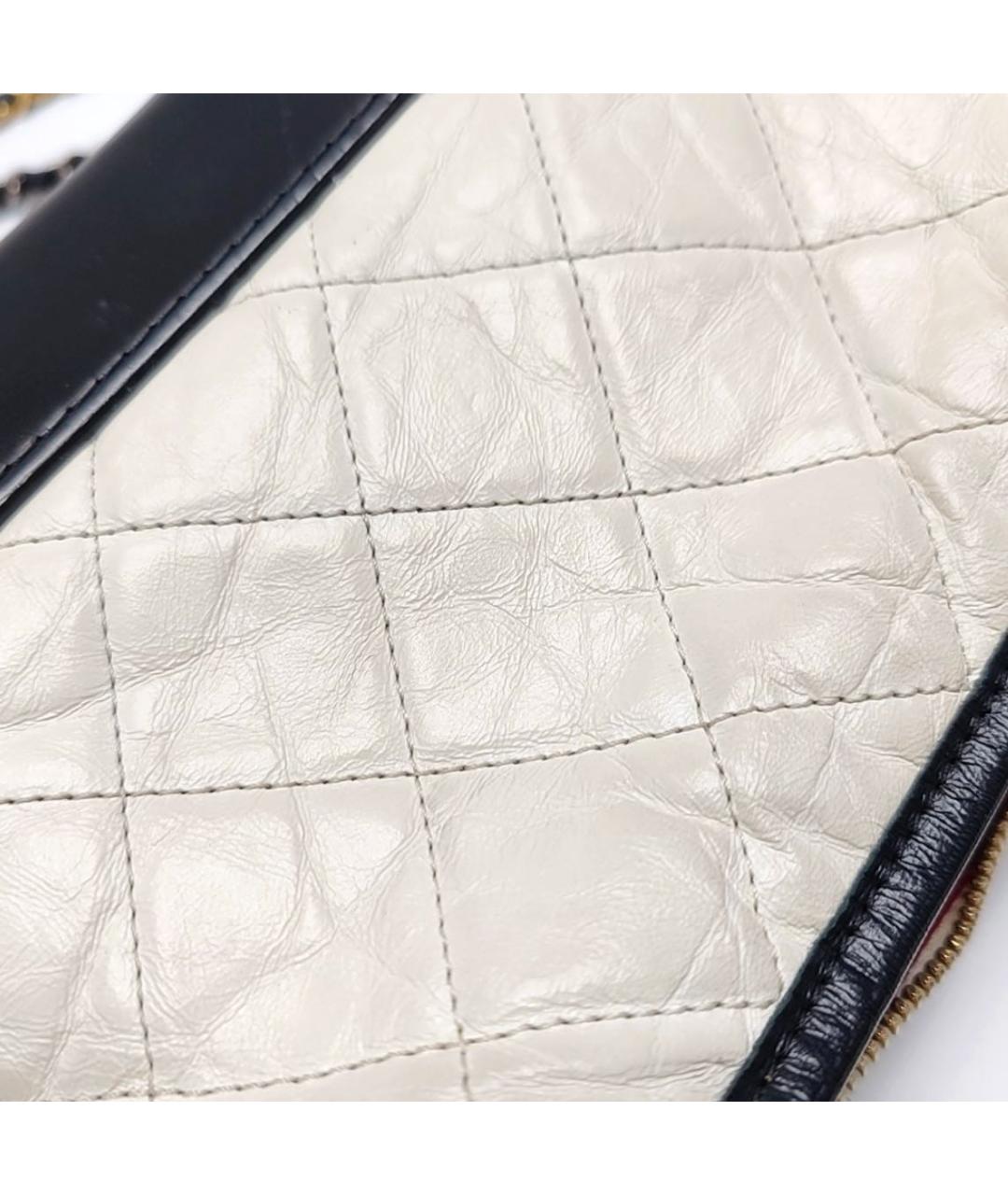CHANEL Белая кожаная сумка через плечо, фото 4