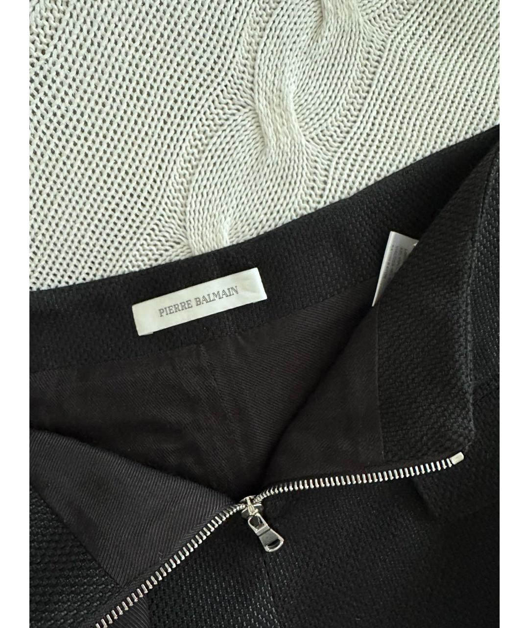 PIERRE BALMAIN Черные твидовые шорты, фото 4