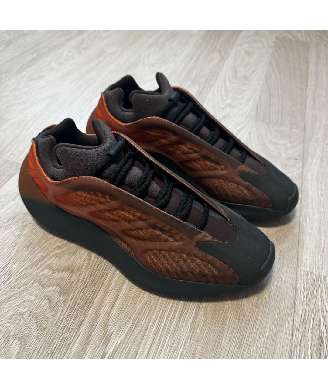 ADIDAS YEEZY Коричневые нубуковые низкие кроссовки / кеды, фото 6