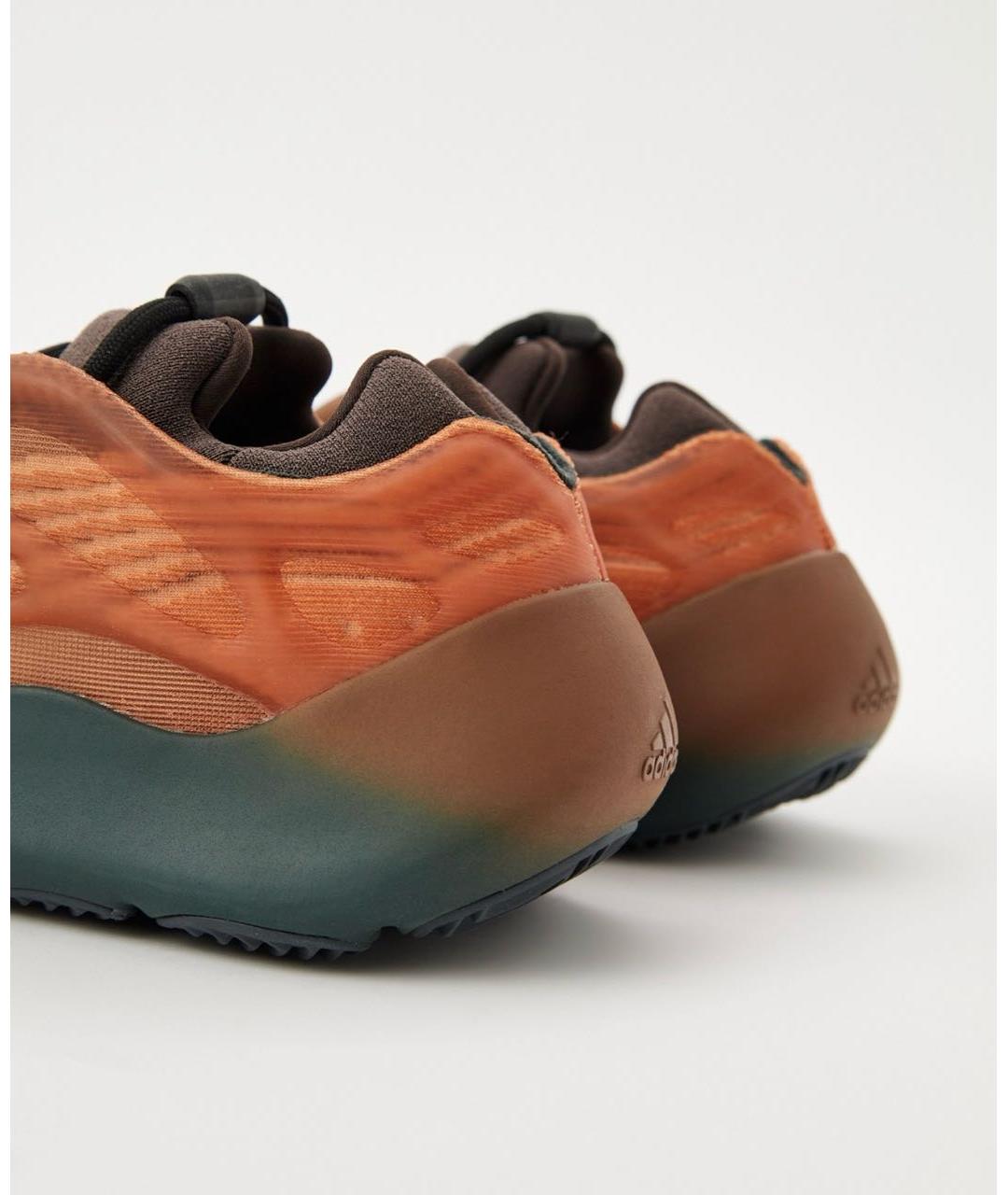 ADIDAS YEEZY Коричневые нубуковые низкие кроссовки / кеды, фото 4