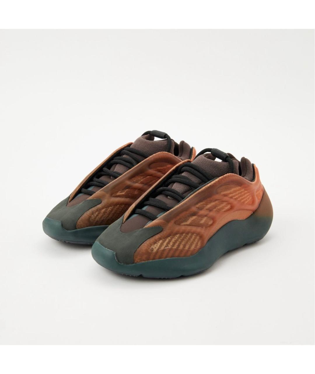 ADIDAS YEEZY Коричневые нубуковые низкие кроссовки / кеды, фото 2