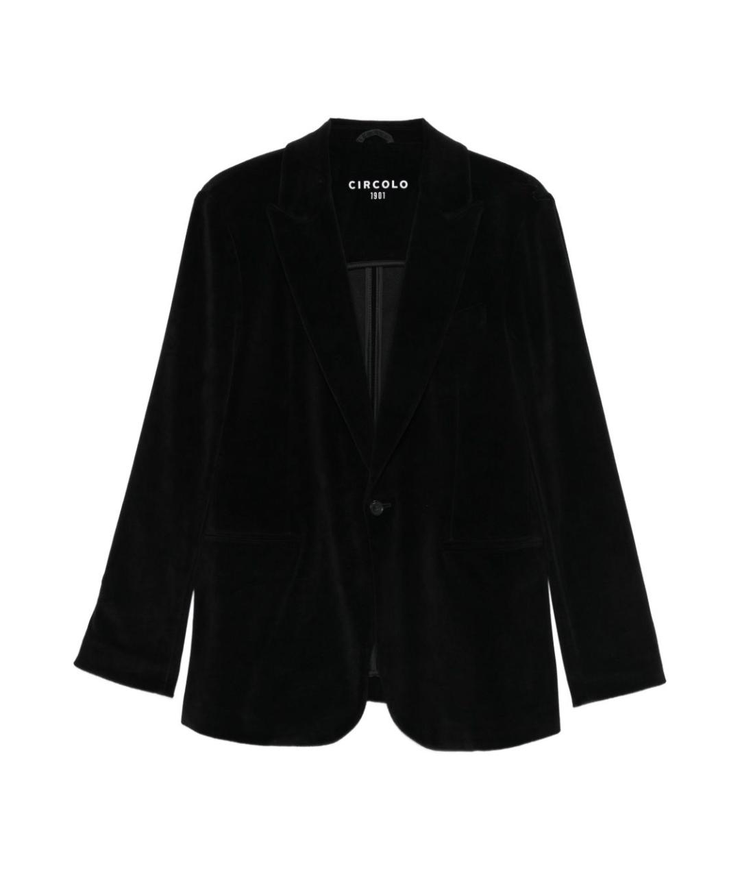CIRCOLO 1901 Черный хлопковый пиджак, фото 1