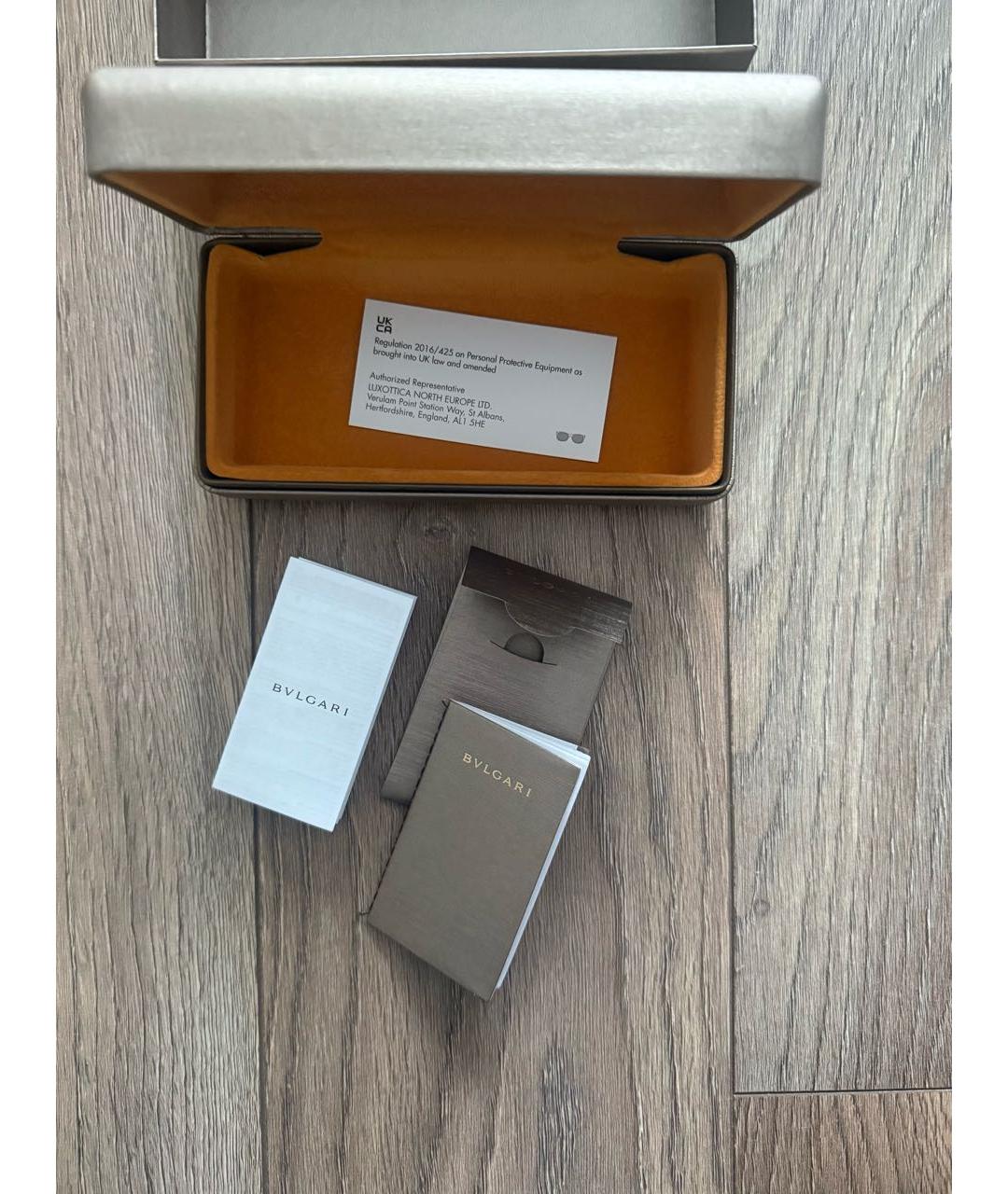 BVLGARI Коричневые пластиковые солнцезащитные очки, фото 4