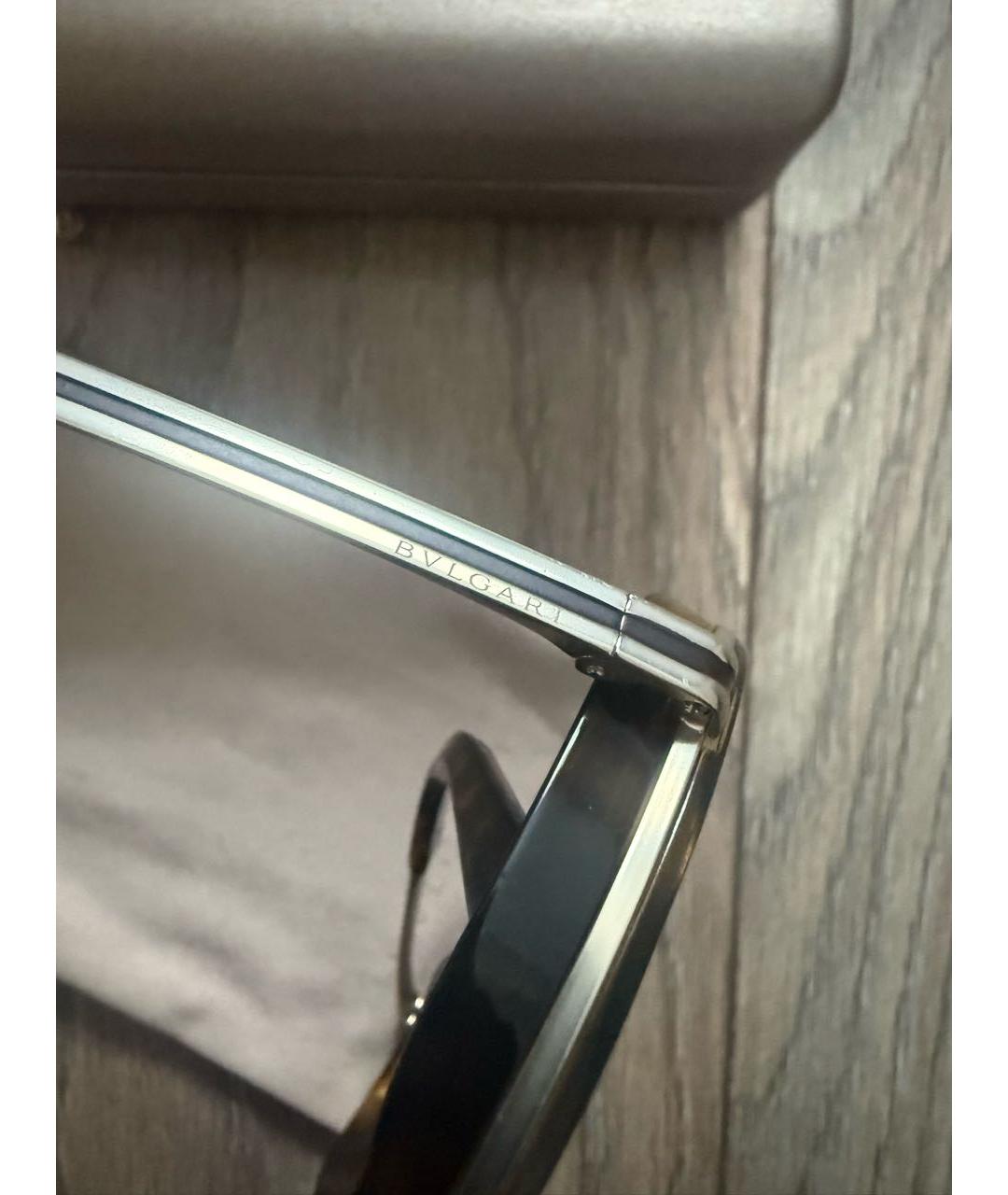 BVLGARI Коричневые пластиковые солнцезащитные очки, фото 6