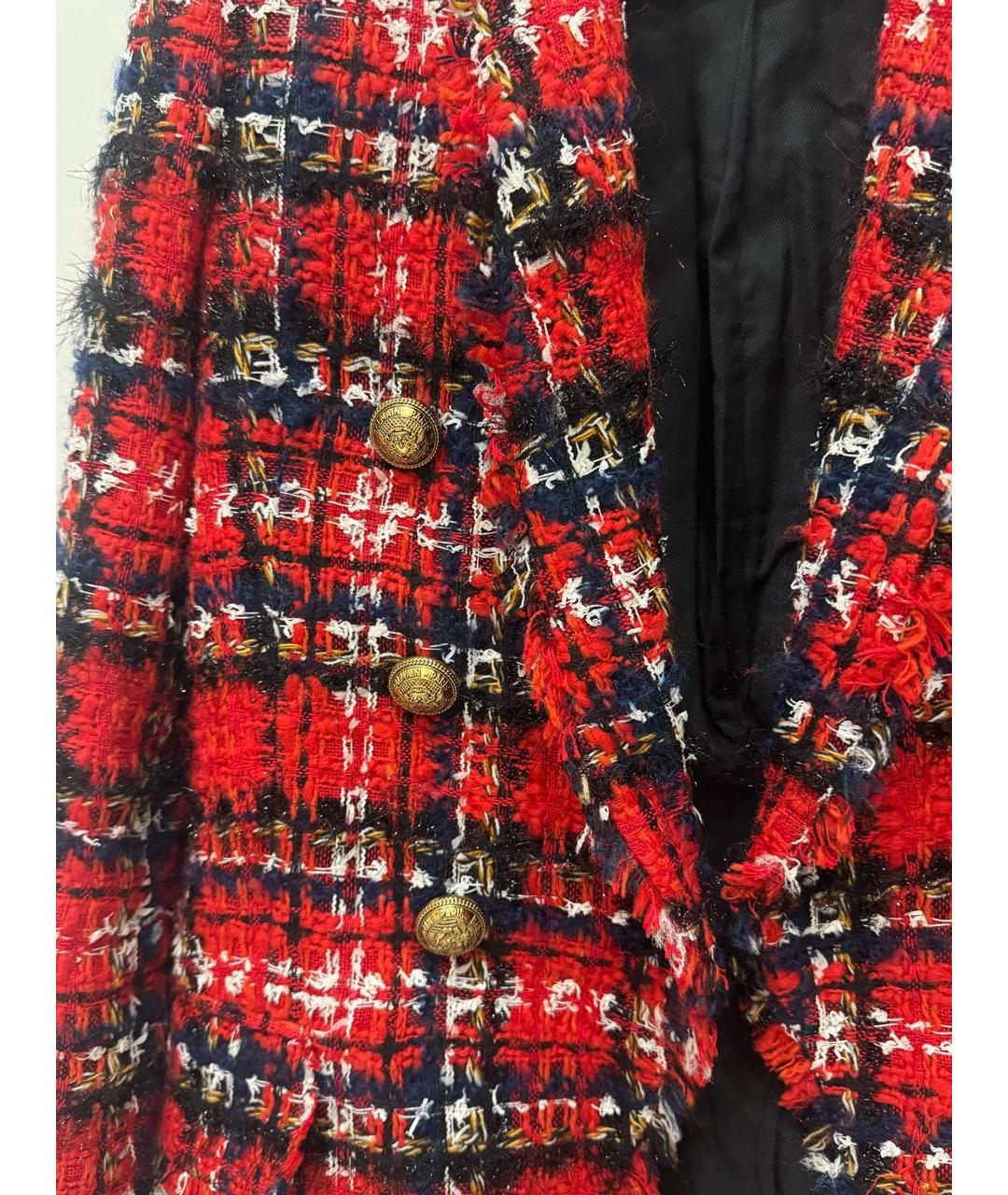 BALMAIN Бордовый шерстяной жакет/пиджак, фото 5