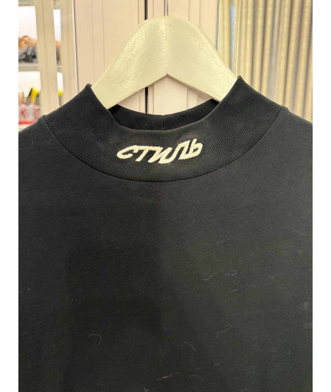 HERON PRESTON Черное хлопковое повседневное платье, фото 4