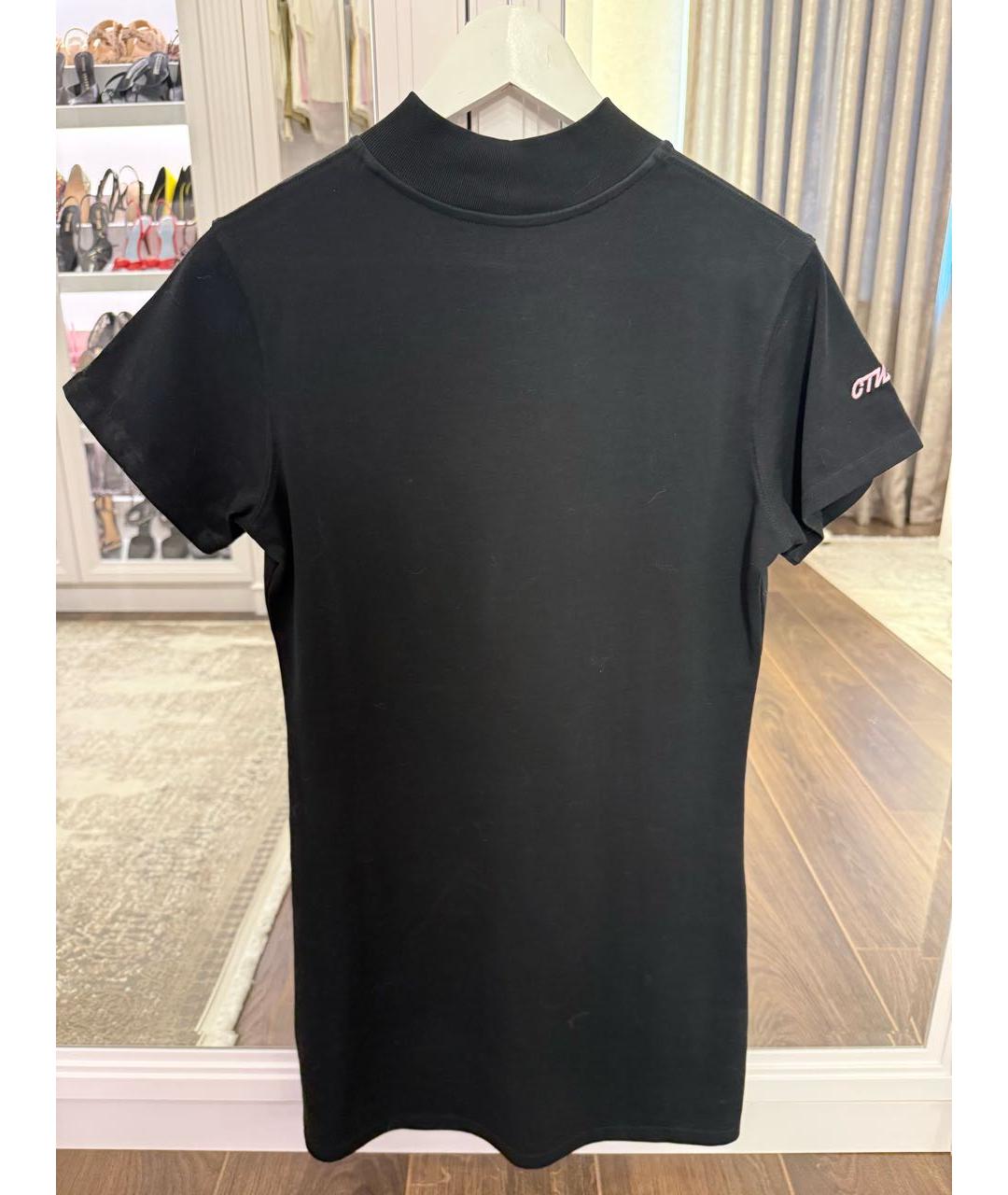 HERON PRESTON Черное хлопковое повседневное платье, фото 3