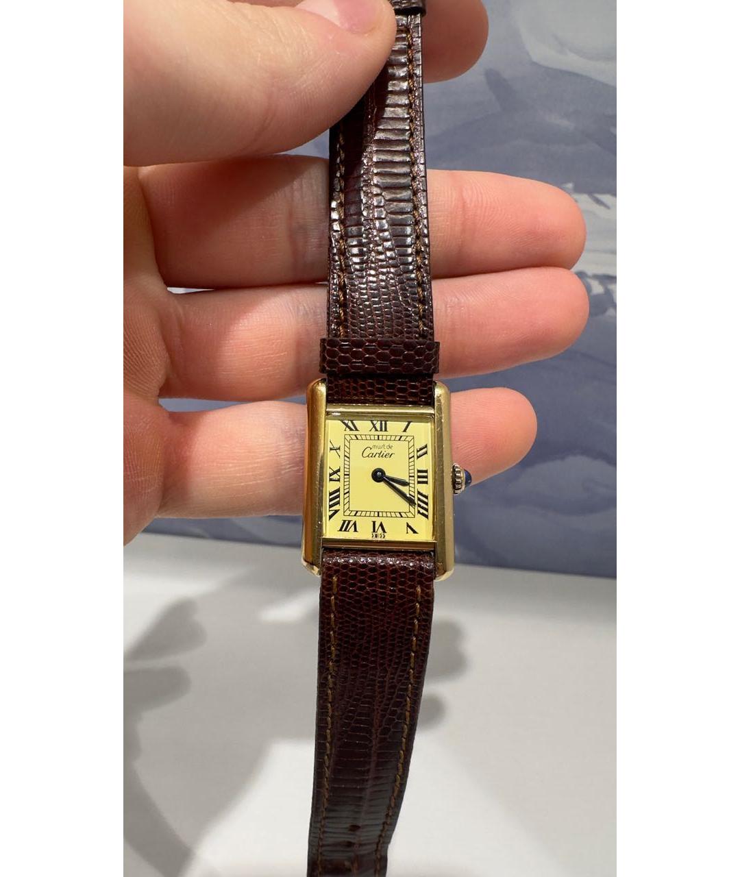 CARTIER Золотые позолоченные часы, фото 3