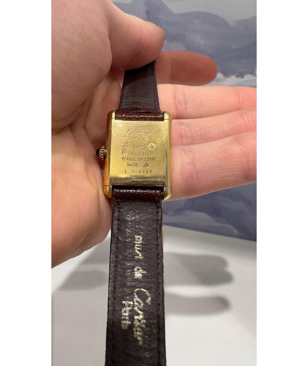CARTIER Золотые позолоченные часы, фото 6