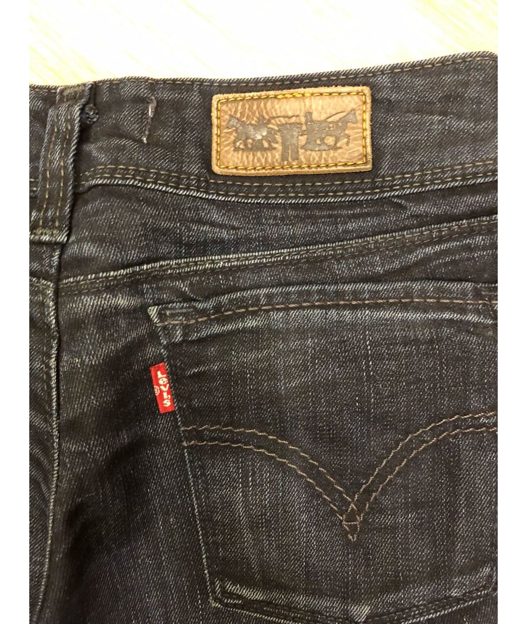 LEVI'S Темно-синие хлопковые джинсы слим, фото 5