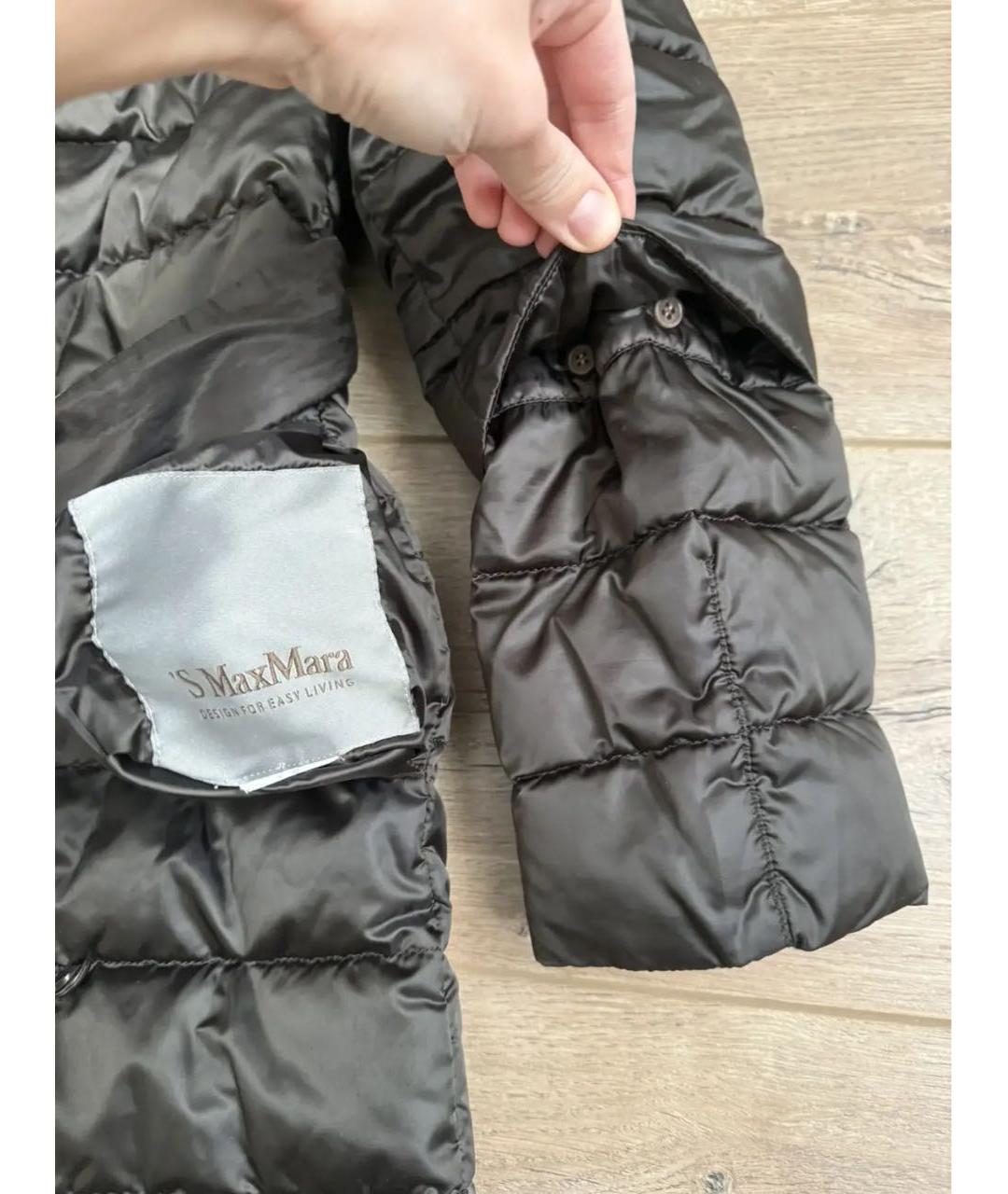 'S MAX MARA Коричневое полиэстеровое пальто, фото 6