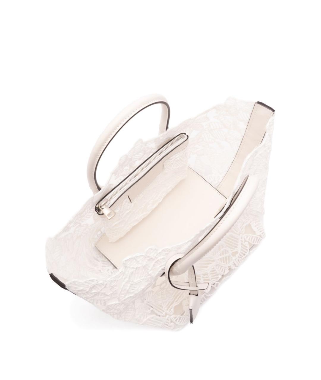 ERMANNO SCERVINO Белая тканевая сумка тоут, фото 5