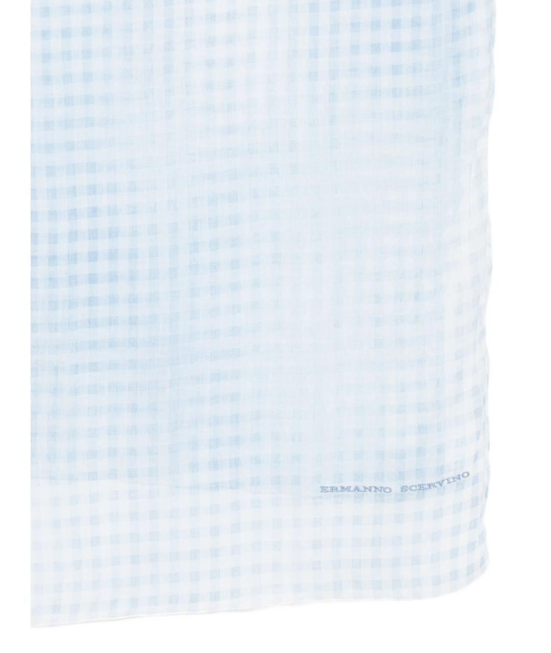 ERMANNO SCERVINO Голубой шелковый шарф, фото 3