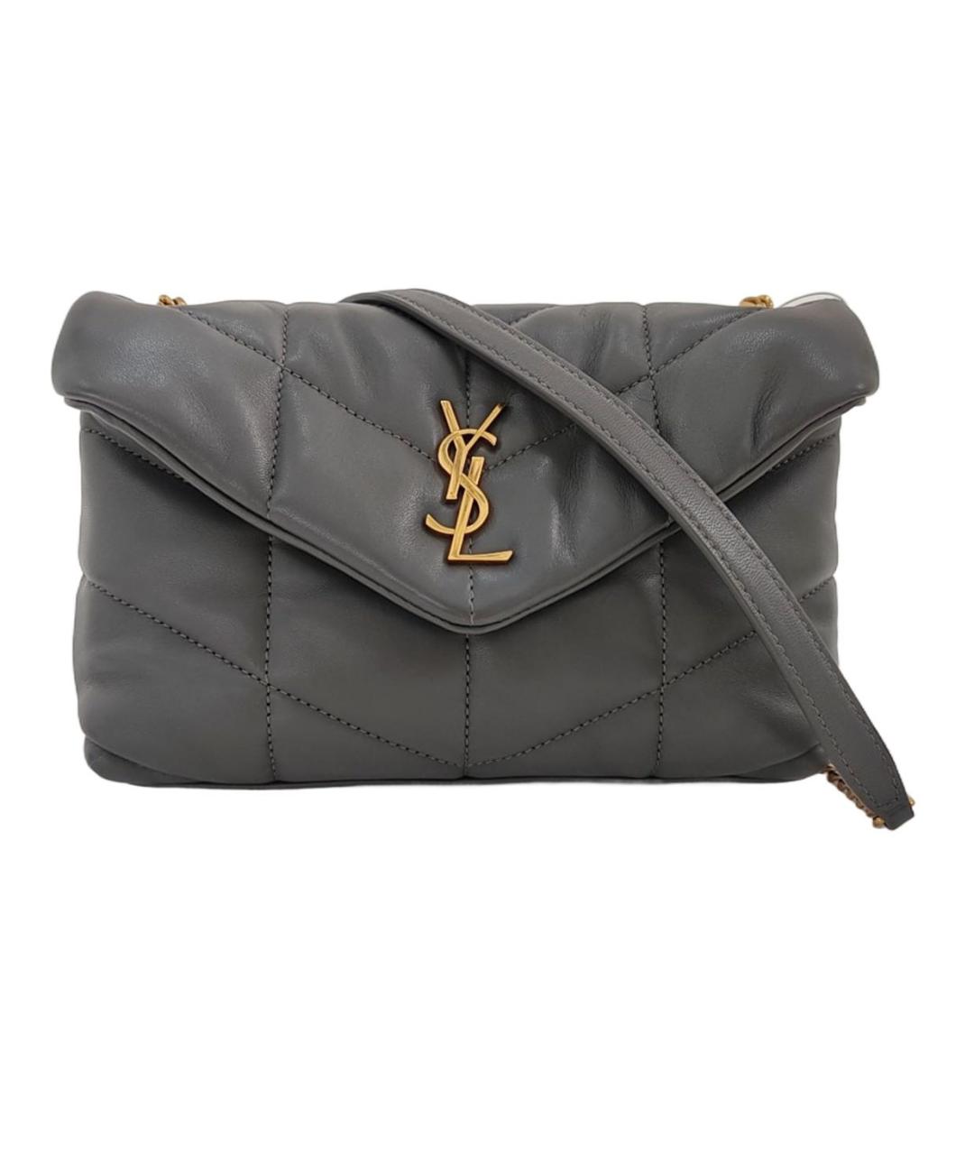 SAINT LAURENT Серая сумка через плечо, фото 1