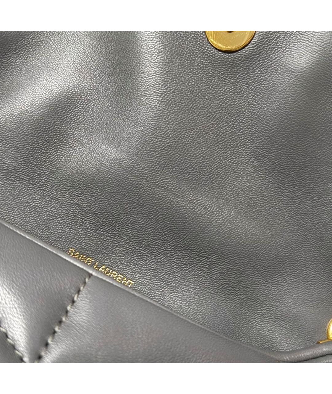 SAINT LAURENT Серая сумка через плечо, фото 4