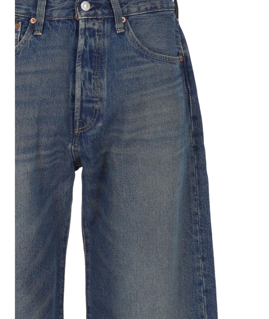 LEVI'S Синие хлопковые прямые джинсы, фото 3