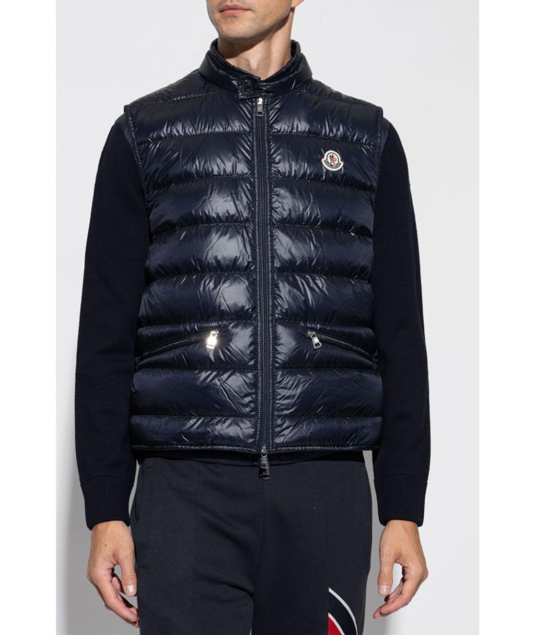 MONCLER Синий полиамидовый жилет, фото 3