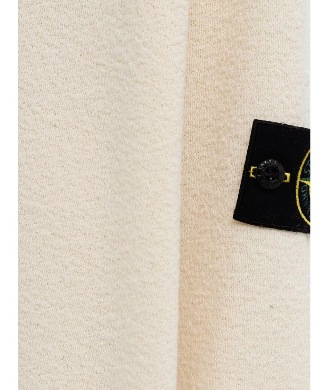 STONE ISLAND Бежевый хлопковый джемпер / свитер, фото 3