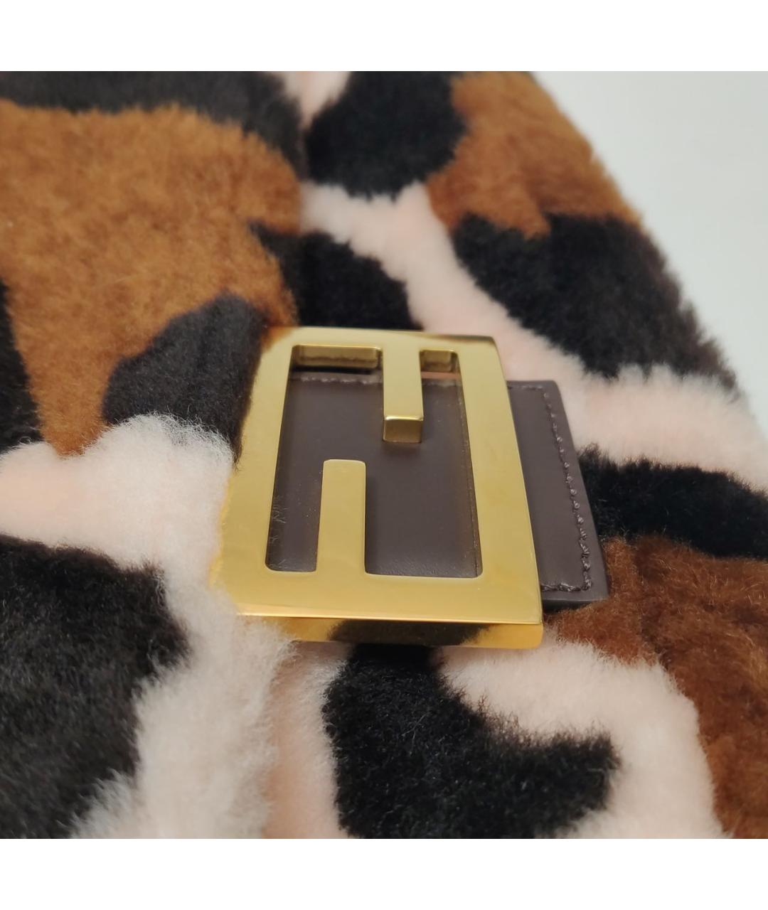 FENDI Коричневая меховая сумка через плечо, фото 7