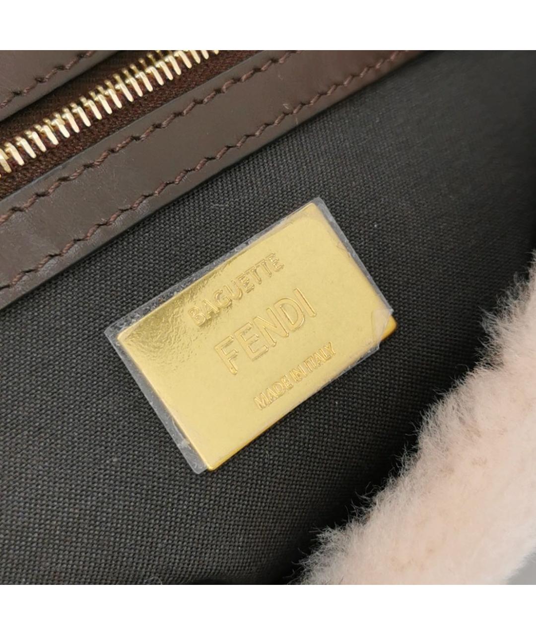 FENDI Коричневая меховая сумка через плечо, фото 8