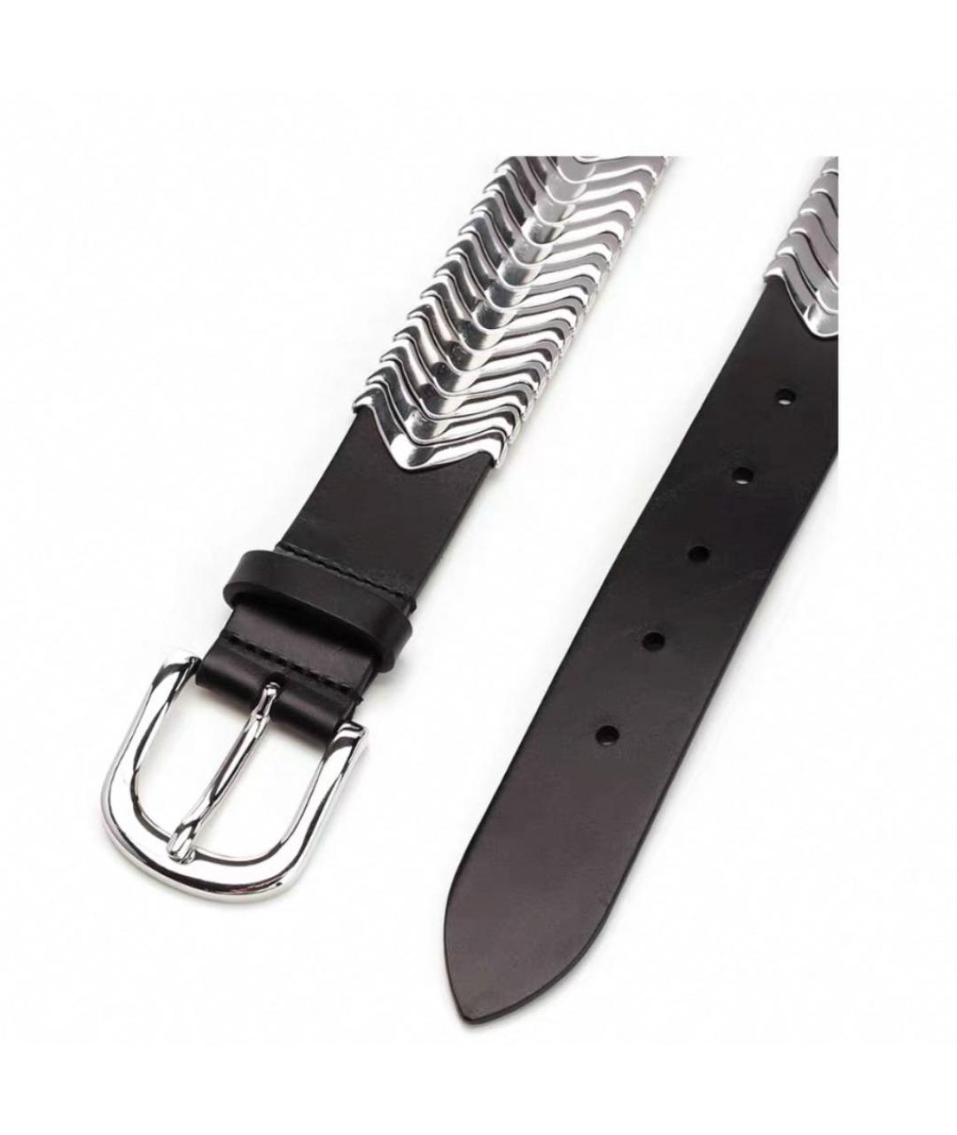 ISABEL MARANT Черный кожаный ремень, фото 3