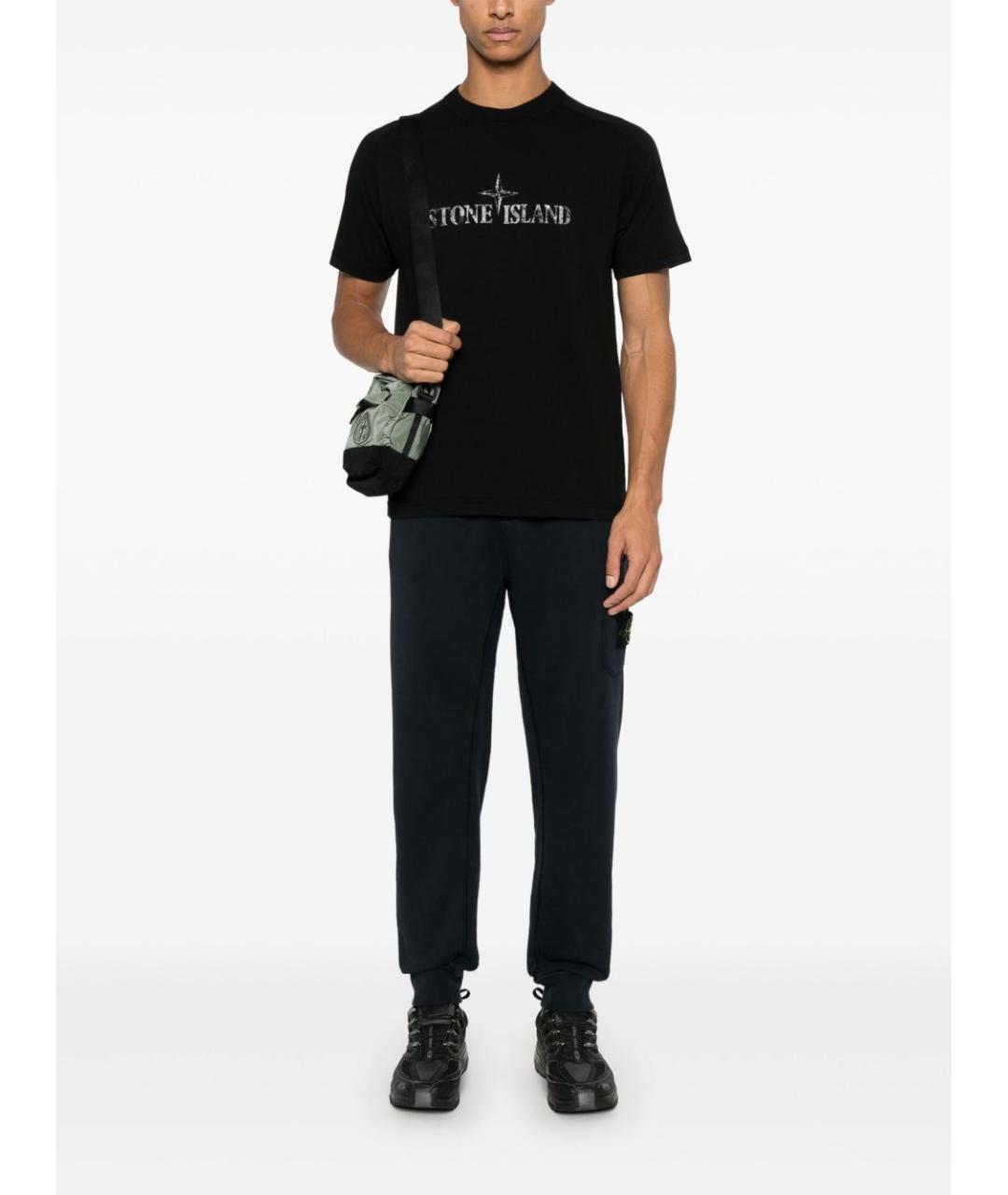 STONE ISLAND Синие хлопковые повседневные брюки, фото 4