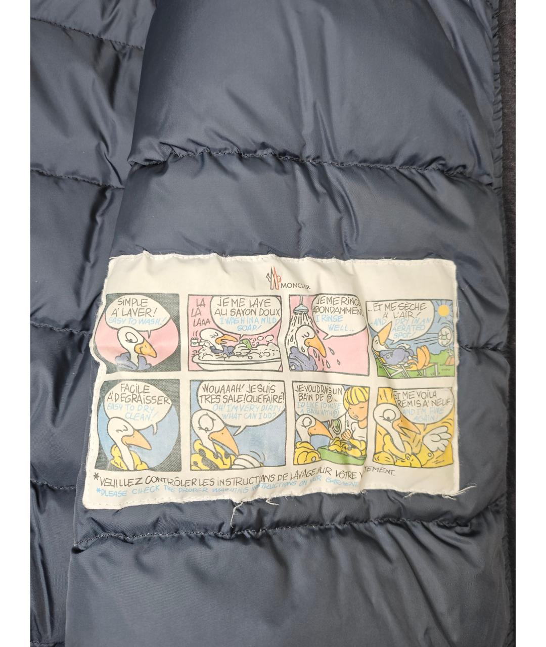 MONCLER Синий полиэстеровый пуховик, фото 7