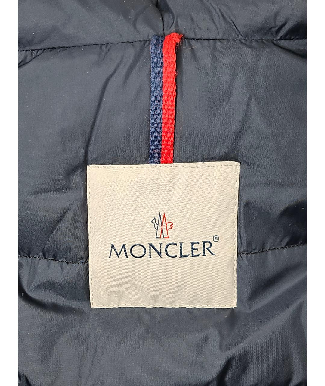 MONCLER Синий полиэстеровый пуховик, фото 6