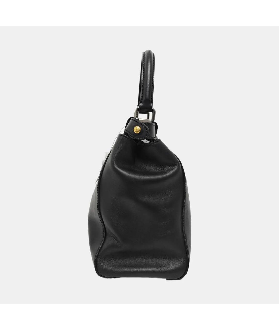 FENDI Черная кожаная сумка через плечо, фото 3