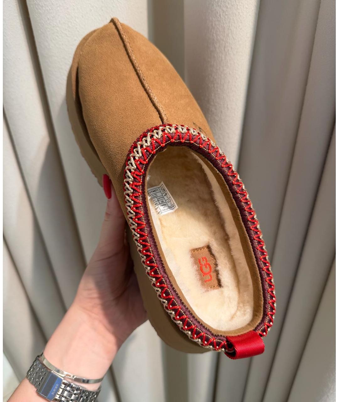 UGG AUSTRALIA Коричневые замшевые сапоги, фото 5