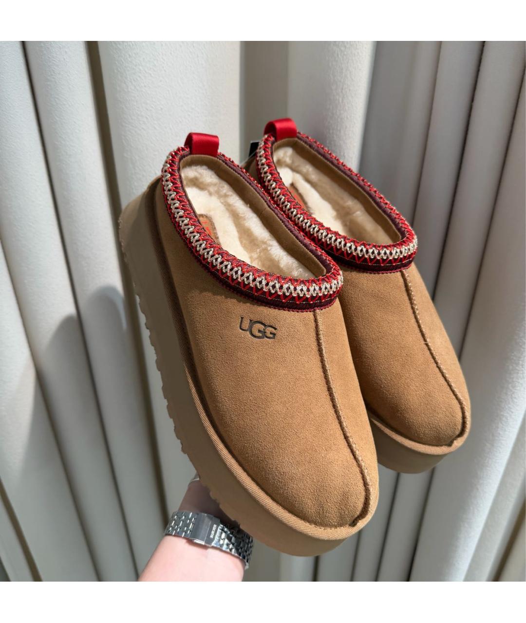 UGG AUSTRALIA Коричневые замшевые сапоги, фото 2