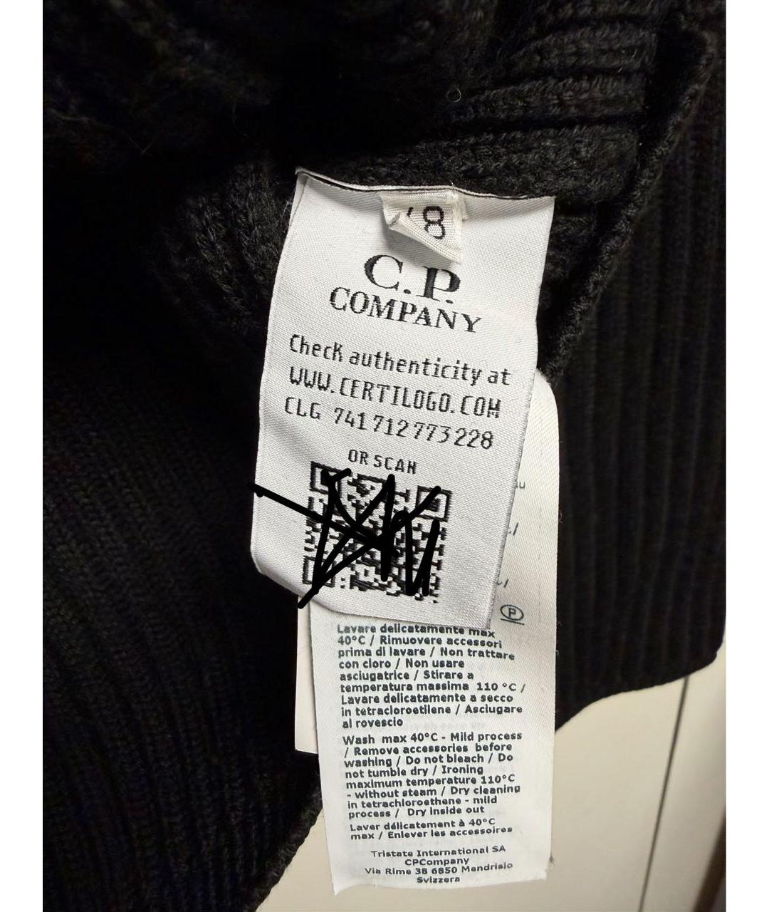 CP COMPANY Черный шерстяной джемпер / свитер, фото 4