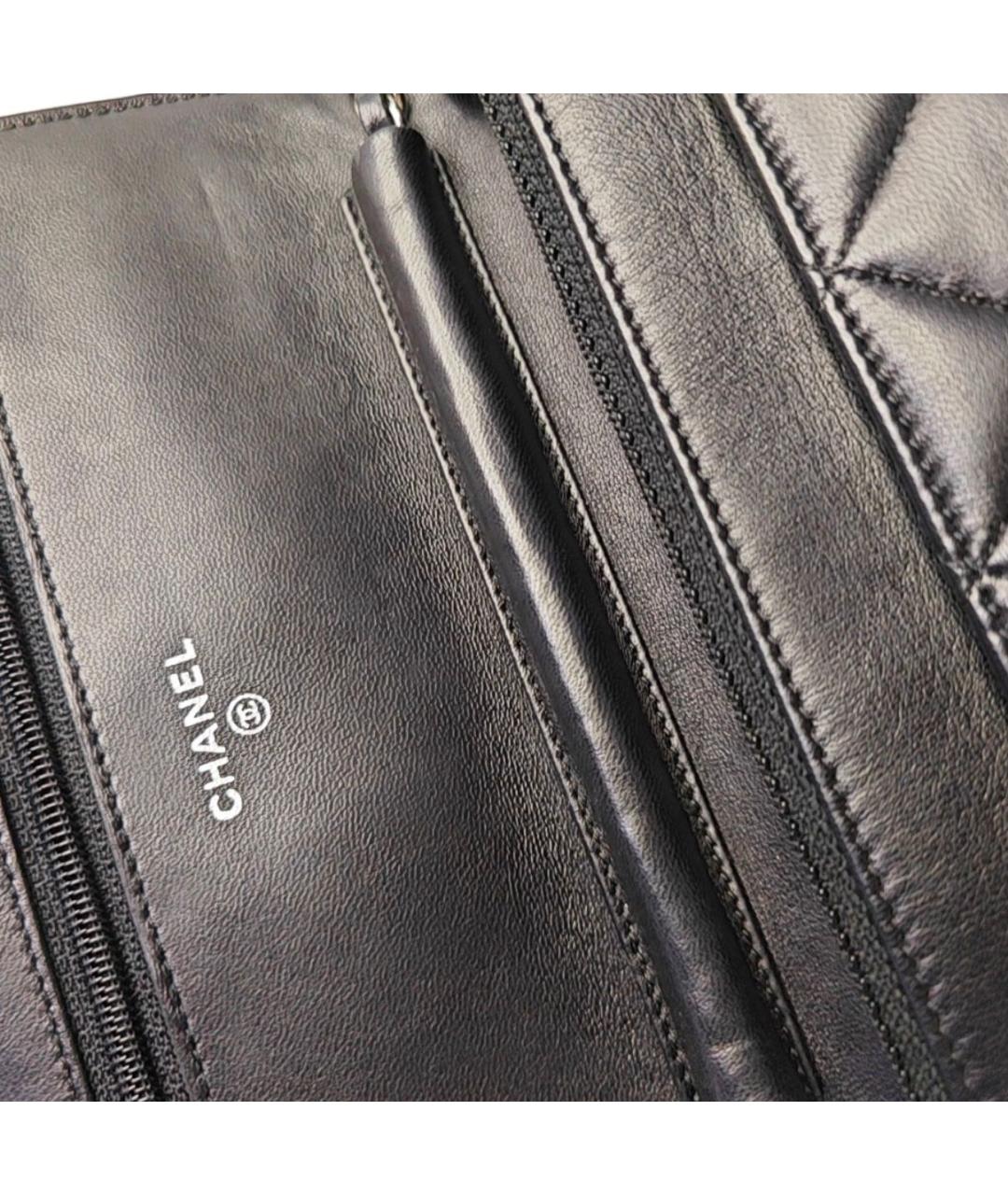 CHANEL Черная кожаная сумка через плечо, фото 3