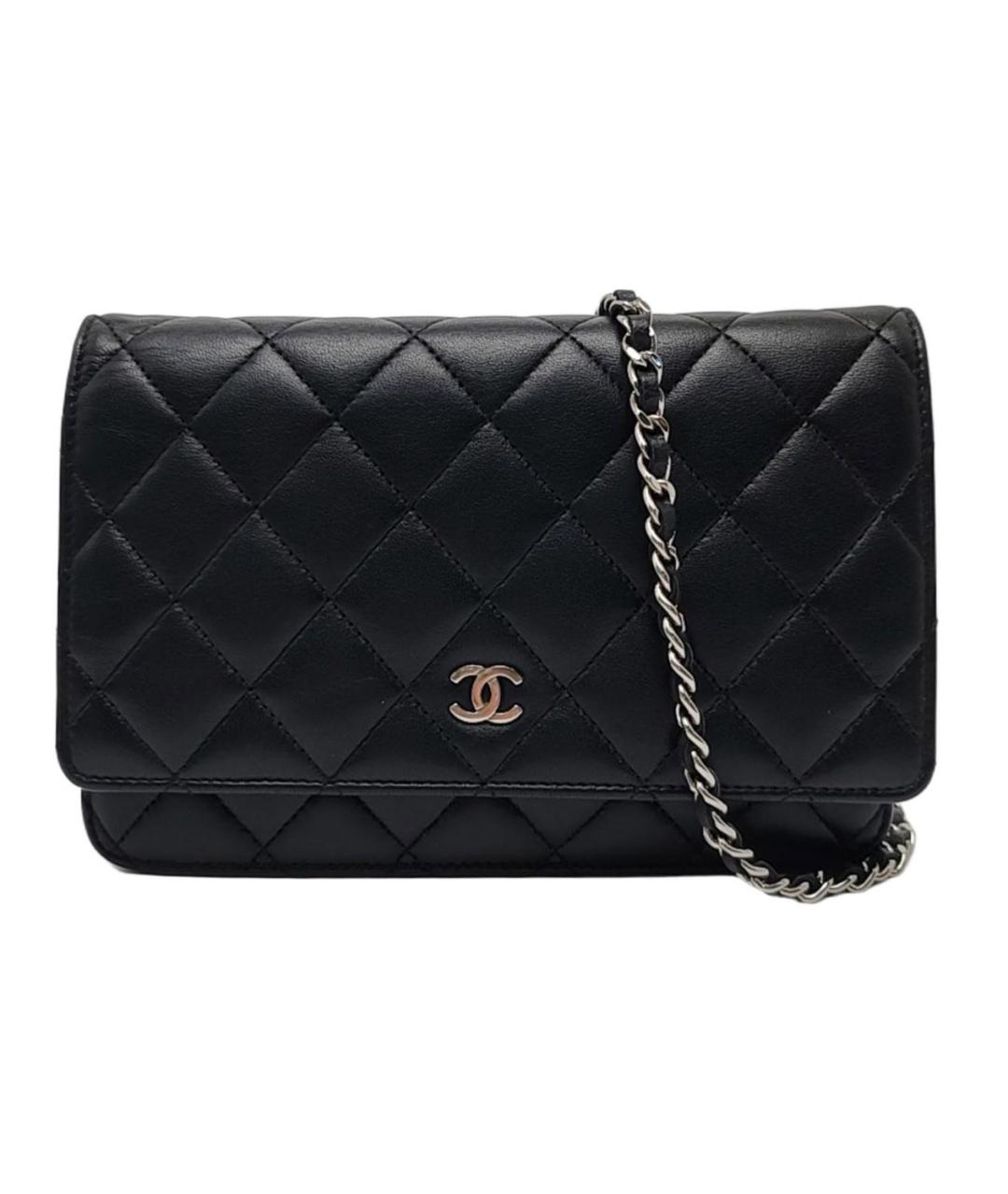 CHANEL Черная кожаная сумка через плечо, фото 1