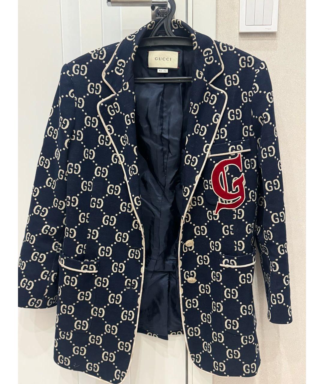 GUCCI Темно-синий жакет/пиджак, фото 7