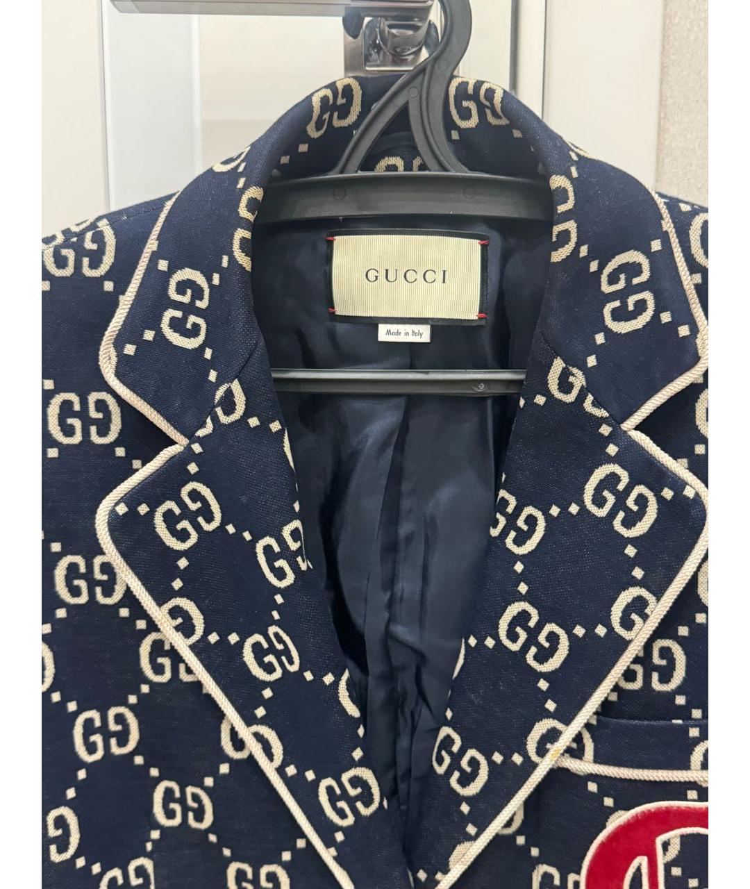 GUCCI Темно-синий жакет/пиджак, фото 5