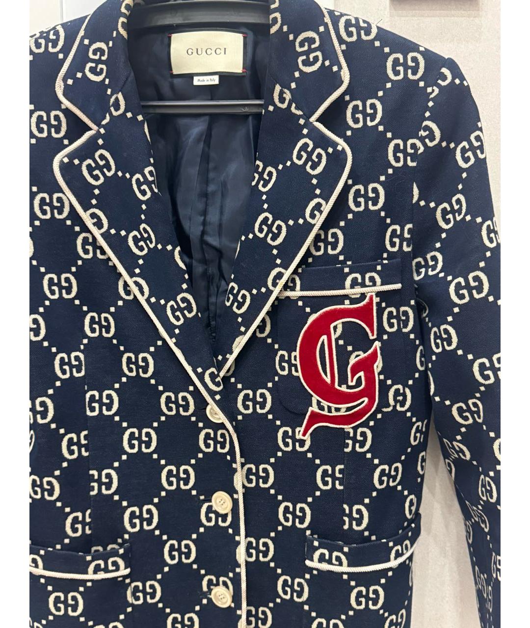 GUCCI Темно-синий жакет/пиджак, фото 4