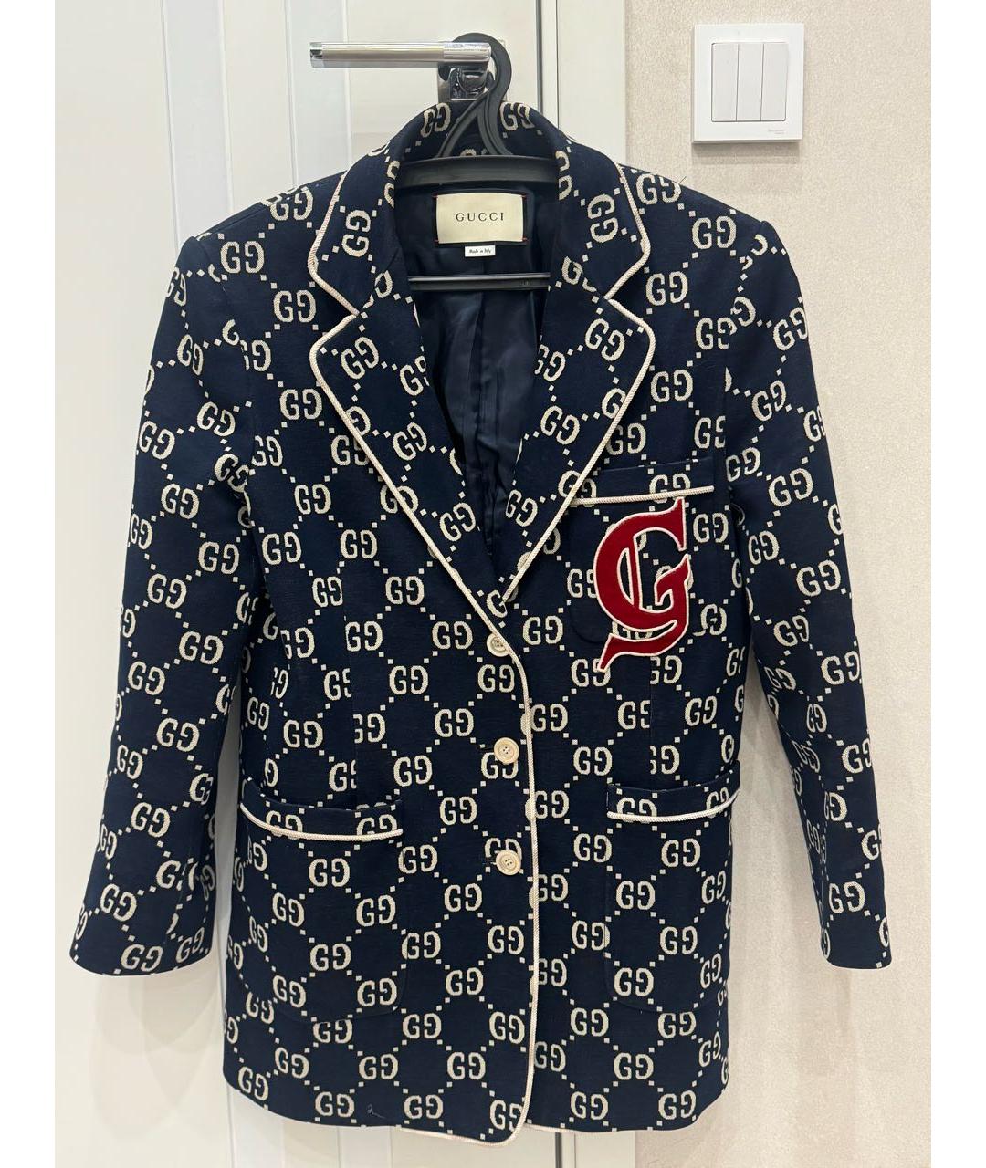 GUCCI Темно-синий жакет/пиджак, фото 8