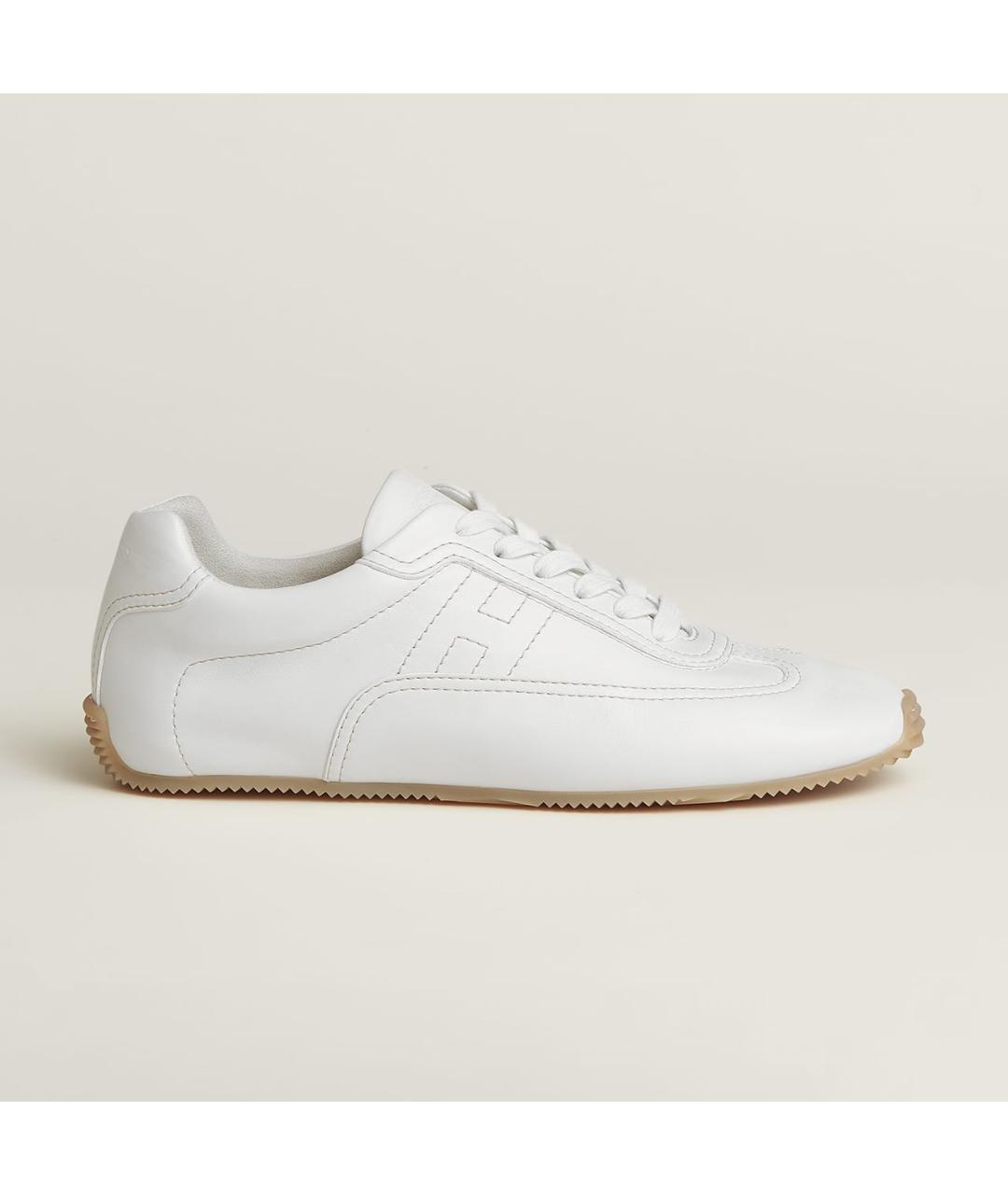 HERMES Белые кожаные кроссовки, фото 7