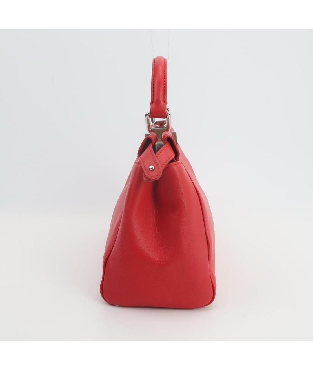 FENDI Красная кожаная сумка через плечо, фото 2