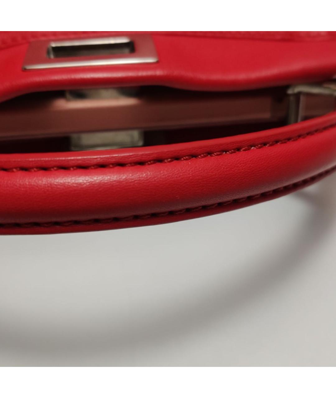 FENDI Красная кожаная сумка через плечо, фото 8