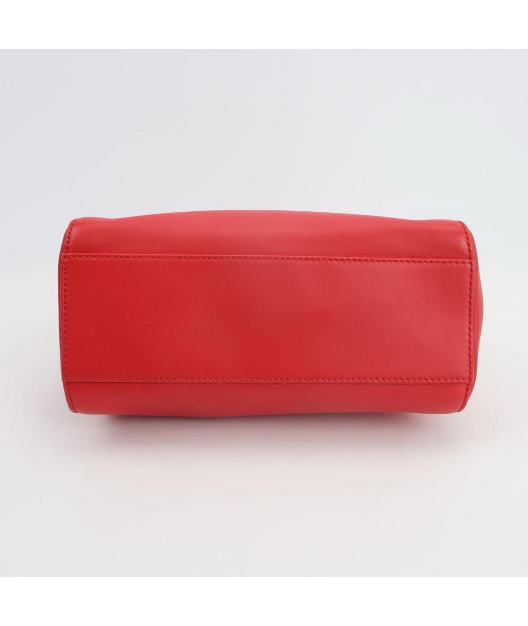 FENDI Красная кожаная сумка через плечо, фото 5