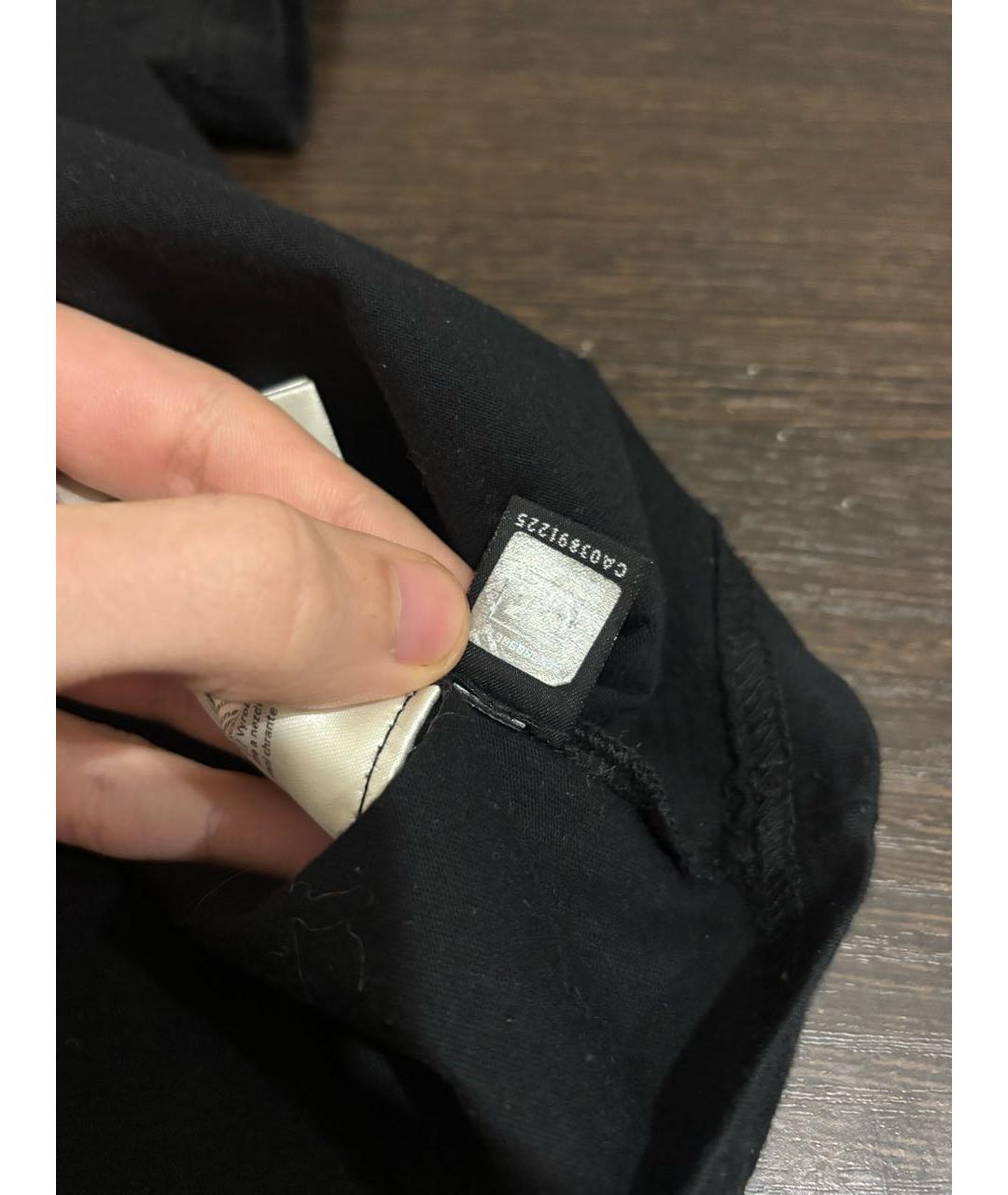 FENDI Черная хлопковая футболка, фото 4