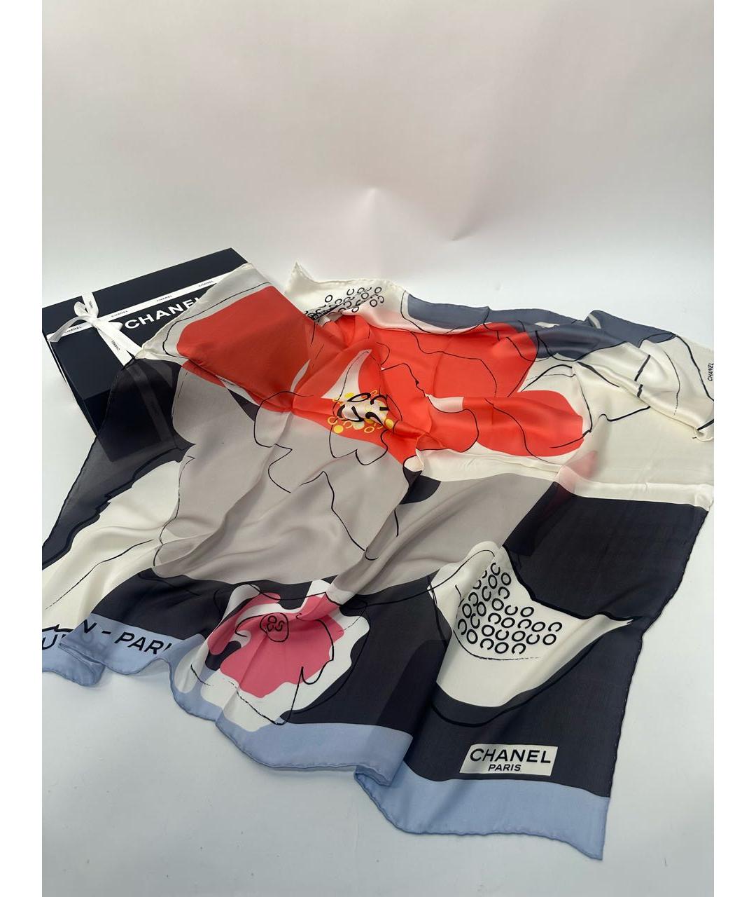 CHANEL Мульти шелковый платок, фото 5