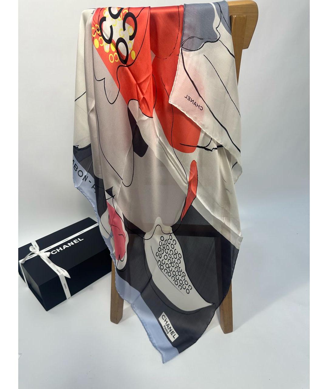 CHANEL Мульти шелковый платок, фото 4