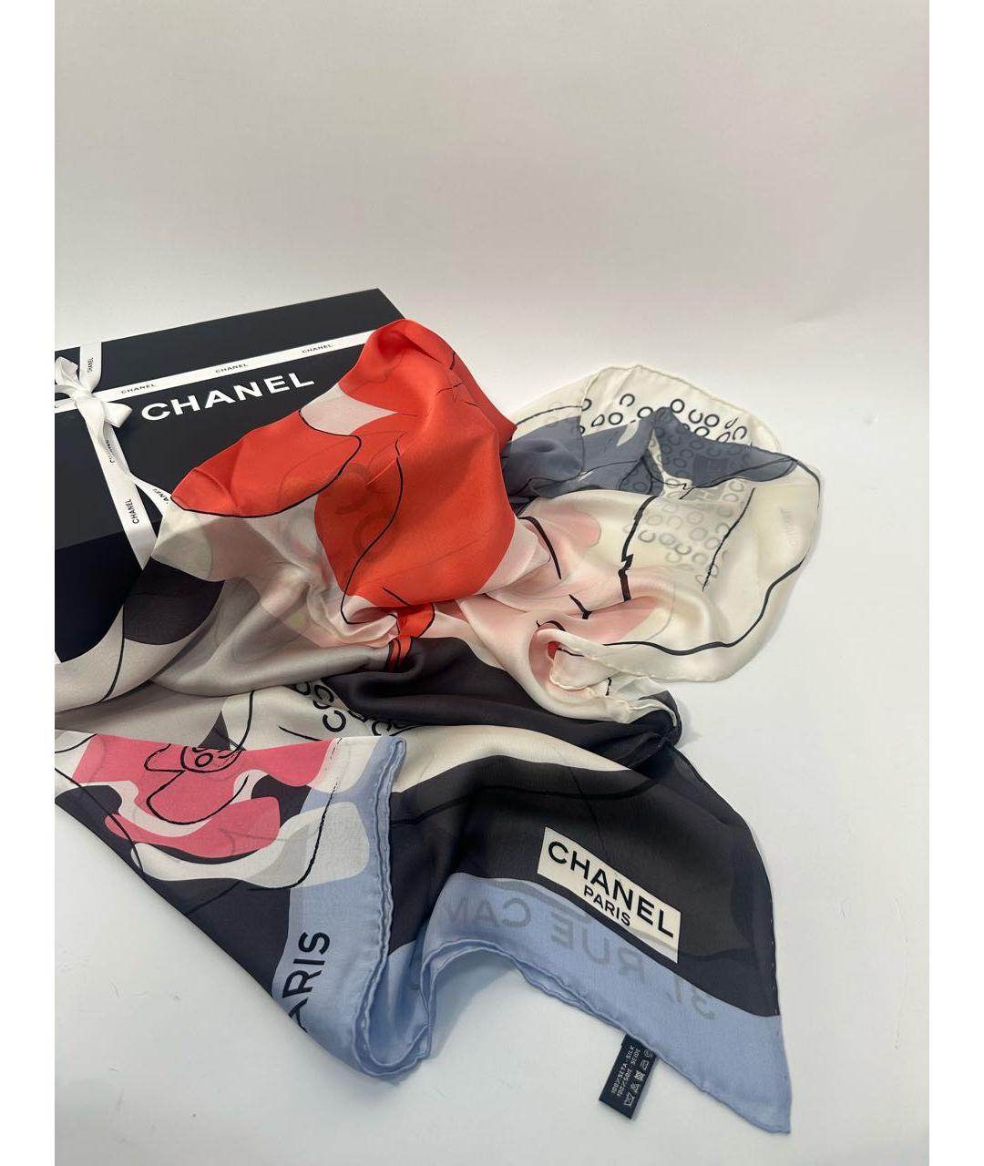 CHANEL Мульти шелковый платок, фото 2