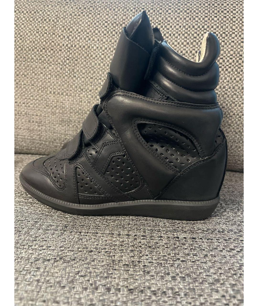 ISABEL MARANT Черные кожаные кроссовки, фото 9