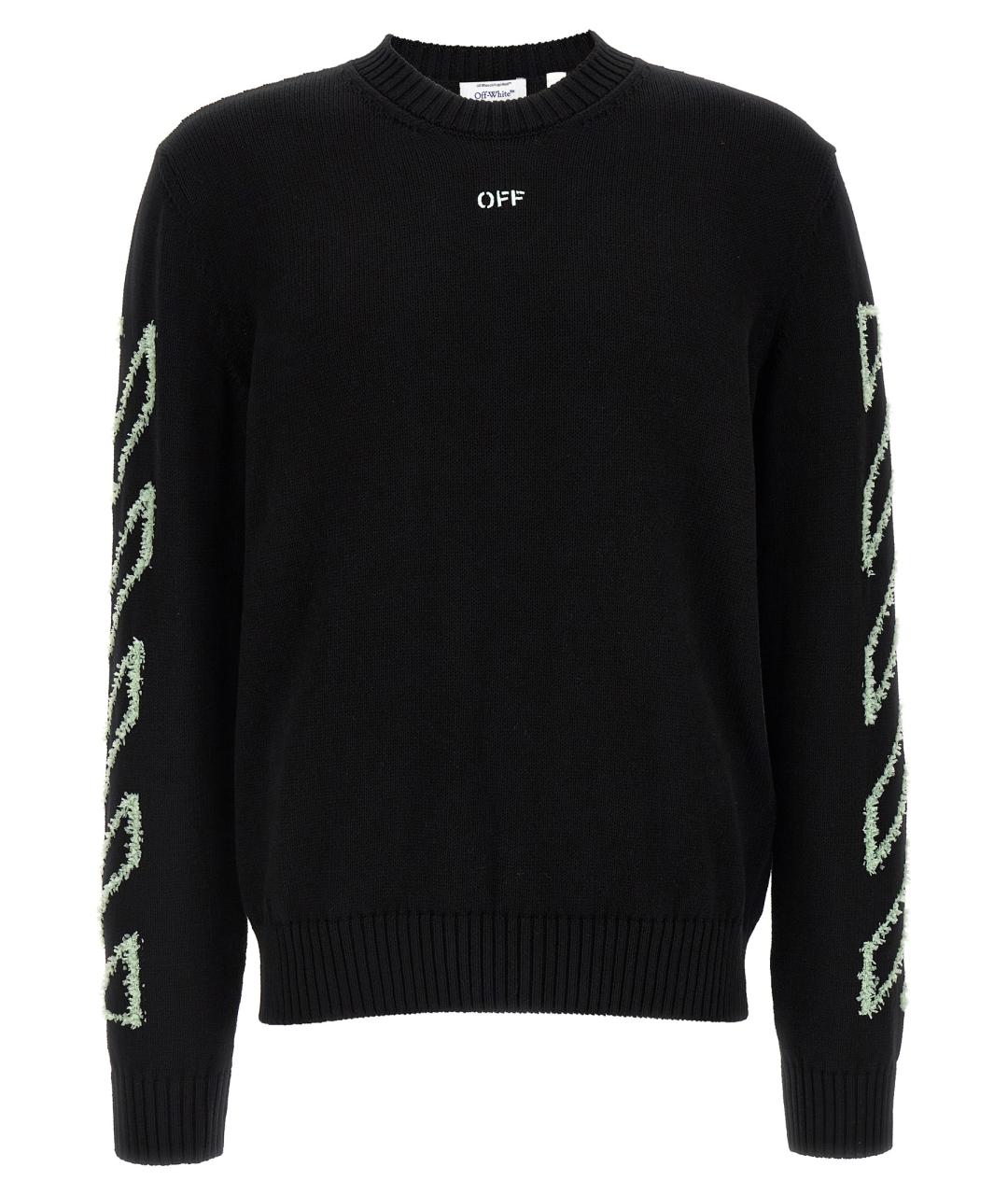 OFF-WHITE Черный хлопковый джемпер / свитер, фото 1