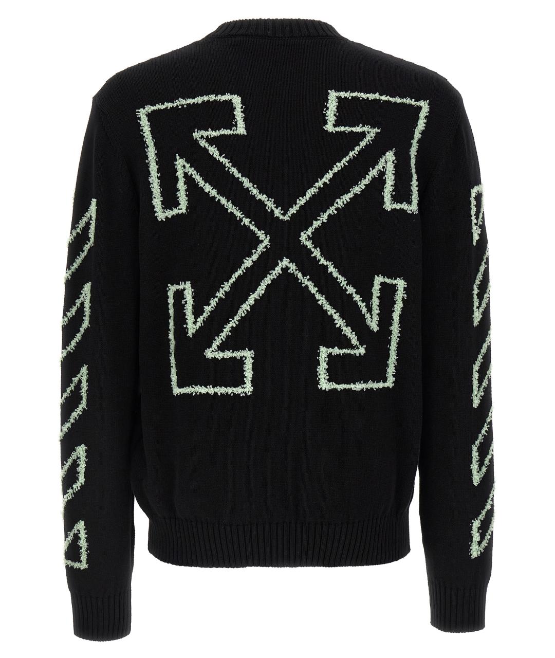 OFF-WHITE Черный хлопковый джемпер / свитер, фото 2